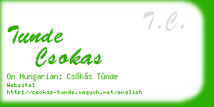 tunde csokas business card